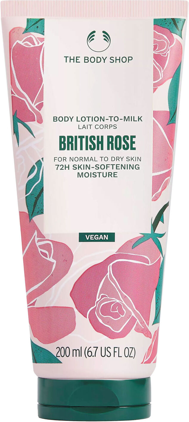 THE BODY SHOP British Rose 72H Moisture Body Lotion-To-Milk 200ml