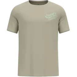 Odlo, Herren, Funktionsshirt, Essential Print-T-Shirt Crew Neck S/S (M), Beige, Grau