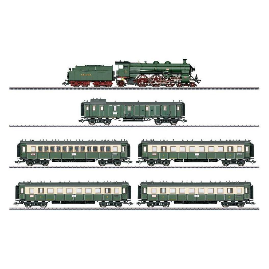 Märklin 26360 H0 Schnellzug-Set bayr.m.S 3/6 der K.Bay.Sts.B. (Spur H0) (26360)