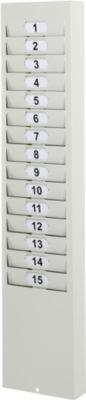 Kartenkasten für BÜRK Zeiterfassungsgerät ZR 5500, für 15 Stempelkarten im Format B 106 x H 260 mm