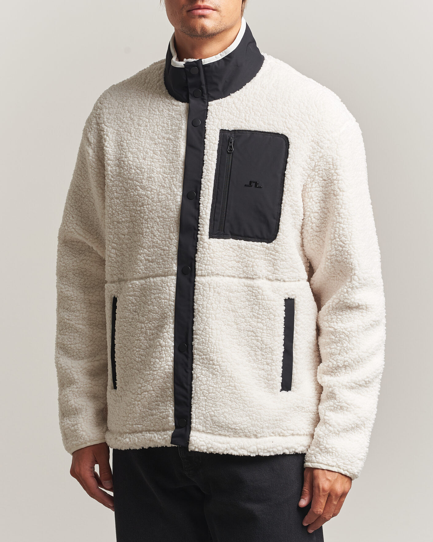 J.Lindeberg Marshall Pile Full Zip Tofu men M Hvid