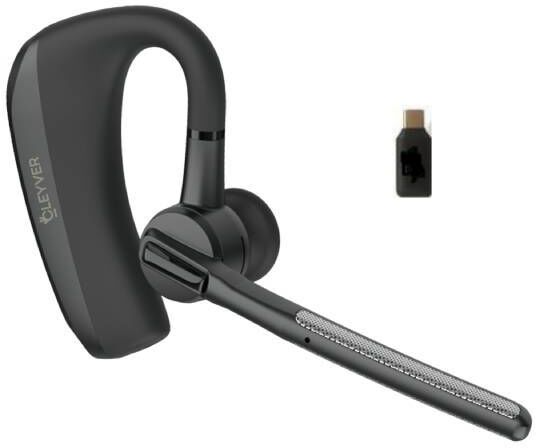 Cleyver Nomad Earpiece UC Oreillette Bluetooth multipoint avec 2 micros ENC, longue autonomie et portée de 30m, idéale pour appeler partout, sans