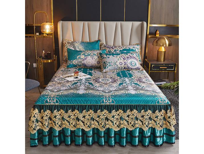 Couvre-lit double en dentelle brodée, style floral européen, pour lit queen size, couvre-lit de luxe, refroidissement, climatisation, sommeil