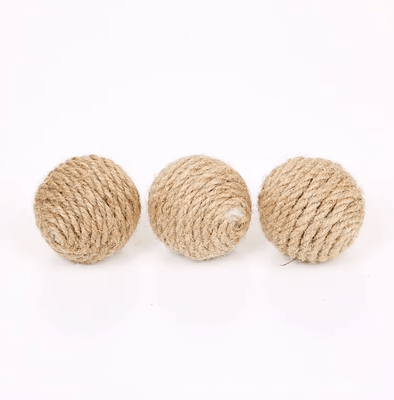 Inspire Picks Sisal Sounding Cat Ball Toy Set Interactive Scratching & Rolling Balls For Cats 1pcs