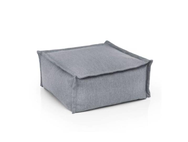 Lumaland Olefin Collection Cube Sitzhocker Indoor & Outdoor wetterfest Kleiner Design Sitzsack, UV-, chlor-, salzwasserresistentes Olefin-Polymergewebe, ergonomisches Sitzgefühl, 35 cm Sitzhöhe