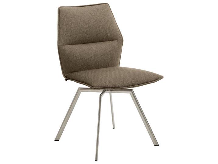 Venjakob Stuhl, Edelstahlfarben, Fango, Metall, Textil, konisch, Rundrohr, 49x86x60 cm, Goldenes M, Made in Germany, Dgm, Lederauswahl, Stoffauswahl, Typenauswahl, Esszimmer, Stuhl, Esszimmerstühle