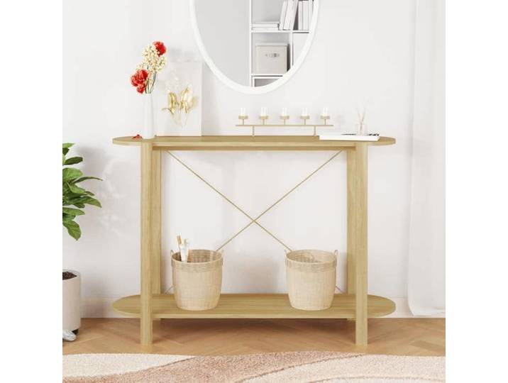 Les Soldes Table console 1 pc Table d'Appoint pour Couloir 110x38x75 cm Bois d'ingénierie zhy95t