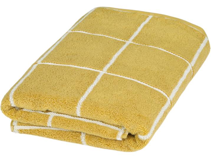 Duschtuch ROSS Überkaro 9032 , gelb (senf), B:75cm L:140cm, Frottier, Baumwolle, Handtücher, Duschtuch, 100% Baumwolle, kariert, in modischen Karo Farben