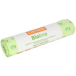 Bio Müllbeutel Deiss Bioline kompostierbar 120 L Stärke: ca. 22 my, 10 Stück/Rolle, 700x1100 mm