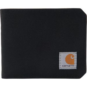 Carhartt Portemonnaie Duck Bifold Wallet, schwarz, aus Nylon, ohne Münzfach, 7 Karten- und Ausweisfächer