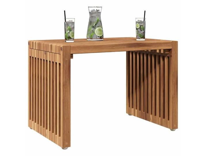 (Promo 2026)TABLE 2/4 PERSONNES - Table d'appoint de jardin - SHIELD - Table cuisine - Marron 50x32 5x35cm 8935238
