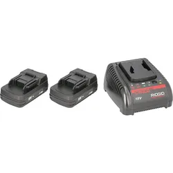 Dual Power Pack Schnellladegerät + 2x Akku 18V/2,0 Ah