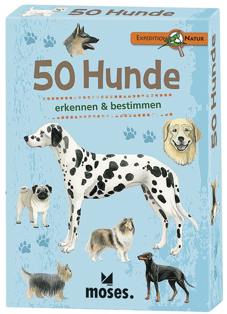 Moses Expedition Natur 50 Honden Identificatiekaarten met quizvragen