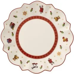 6x Villeroy & Boch Brotteller Toy's Delight, Teller, Weiss, Rot
