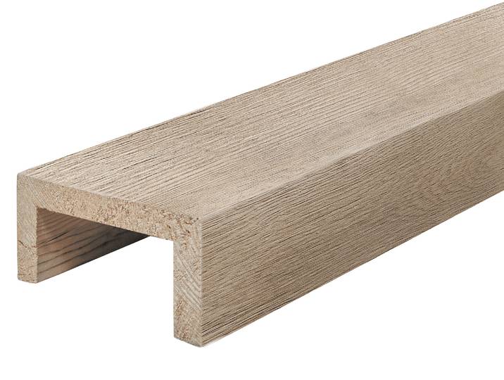 U-Balken / Zierbalken gebürstet, Eiche, Material Massivholz
