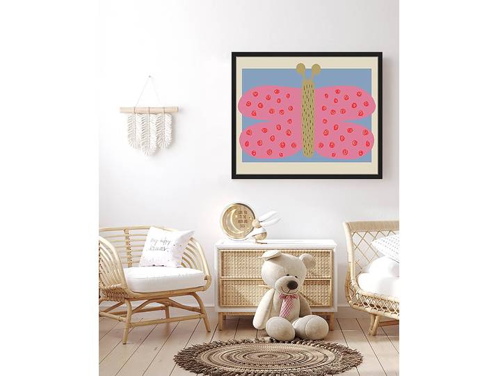 Tableau déco Butterfly Fly Away 53 x 63cm Multicolore