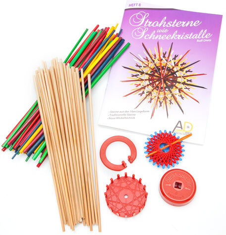 Strohstern-Set, bunt