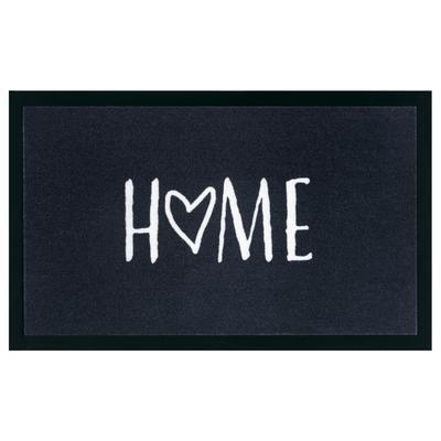 Fußmatte HANSE HOME "Magne" Gr. 31, schwarz (anthrazit, creme), B:45cm H:5mm L:75cm, Polyamid, Teppiche, Fußmatte, Schmutzfangmatte, Türmatte, In- und Outdoor, Schrift, Läufer, waschbar