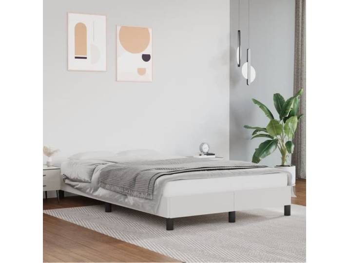 Cadre de lit - Blanc 120x200 cm Similicuir A46893