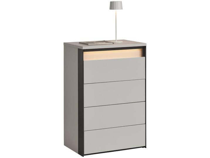 Voleo Kommode, Schwarz, Beige, 4 Schublade(n) Schubladen, D, 58x88x38 cm, Typenauswahl, Beimöbel erhältlich, stehend, Wohnzimmer, Kommoden & Sideboards, Kommoden