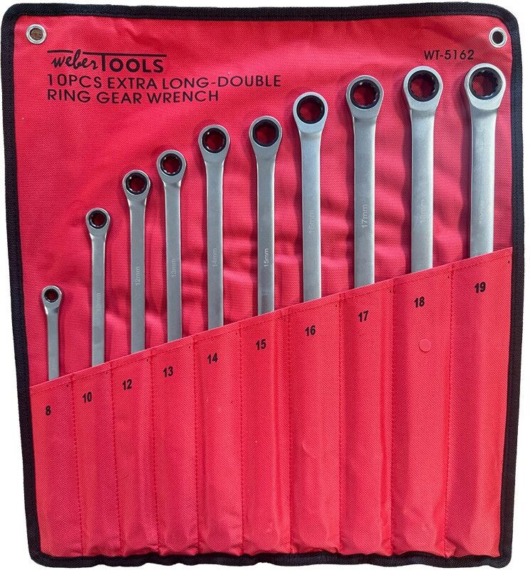 Weber Tools WT-5162 Ratchet Double Ring Spanner Set