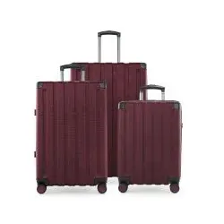Q-Damm - 3er Koffer Set Hartschale Burgund matt, TSA