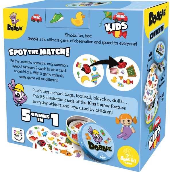 Dobble Kids Card Game for Kids, Ages 4+, 30 Cards by Zygomatic