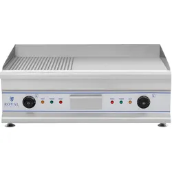 Royal Catering, Elektrogrill, Elektro Grillplatte Griddleplatte Griddle Bräter Grill 75cm geriffelt 2 x 3200 W