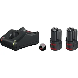 Akku-Set Bosch 12V, 2x 2.0 Ah Akkus & Ladegerät