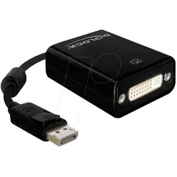 DELOCK 61847 - DisplayPort Adapter, DP Stecker auf DVI-I 24+5 Buchse