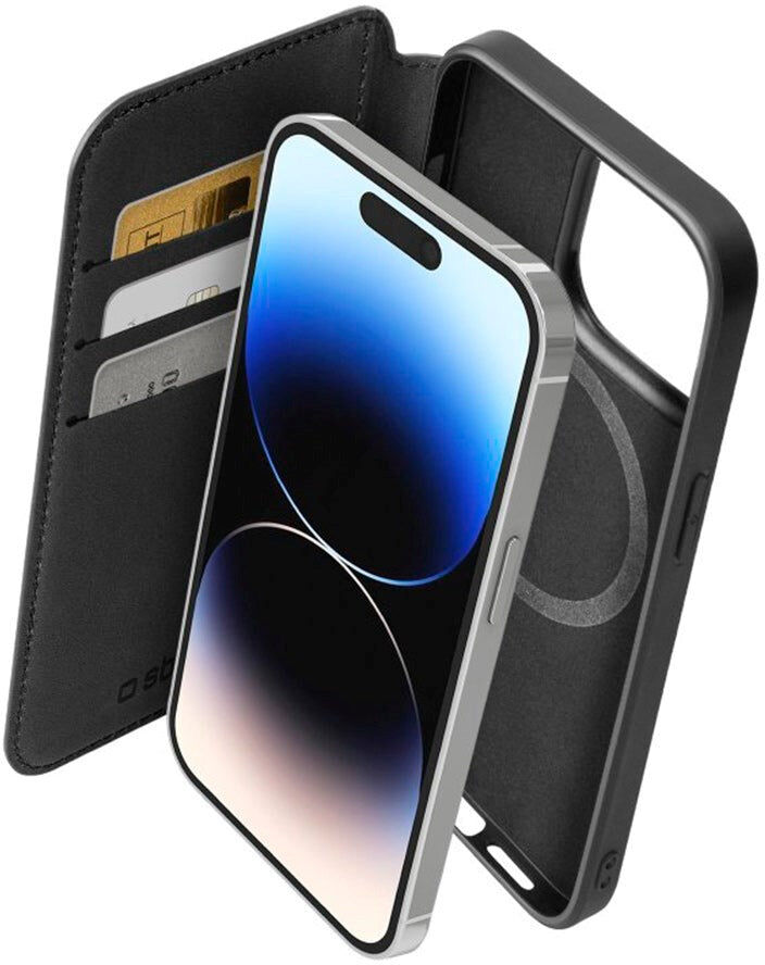 iPhone 14 Pro SBS Wallet Mag Cover - MagSafe Kompatibel - Sort