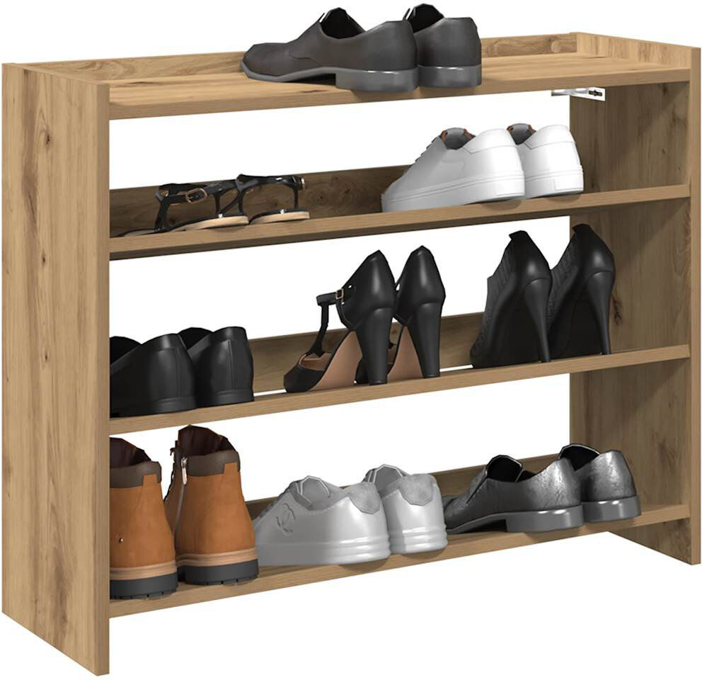 Latitude Run 12 Pair Shoe Rack Artisan Oak 12