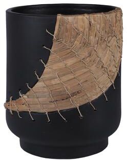 Elk Signature Elk Home Wayde Black Earthenware 10 Inch Wide Vase