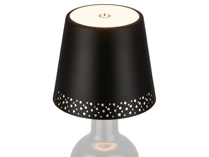BRILONER - Lampe bouteille LED à intensité variable\, Lampe bouteille à poser LED\, Lampe de lecture\, Lumière blanche chaude\, 110x90 cm (DxH)\, Noir