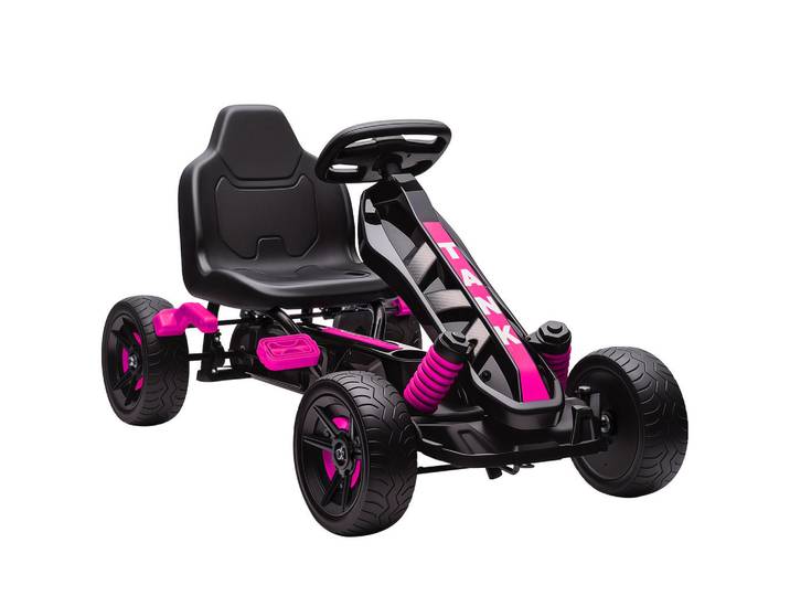 ComfortXL Tretkart De-13064 Freilauf Rosa, Pink, Kunststoff, 59x60.5x100 cm, Spielzeug, Kinderfahrzeuge