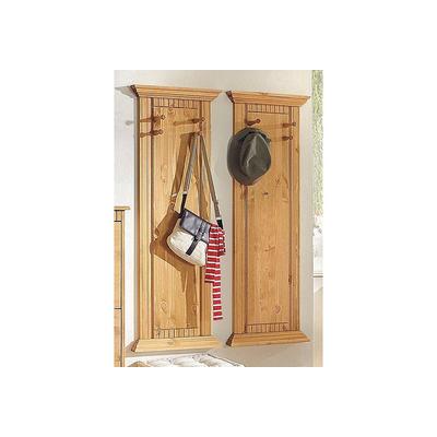 Garderobenpaneel OTTO HOME "Rustic", beige (natur), Garderobenpaneele, Garderobenpaneel, (2 Stück), aus massiver Kiefer, mit dekorativen Fräsungen