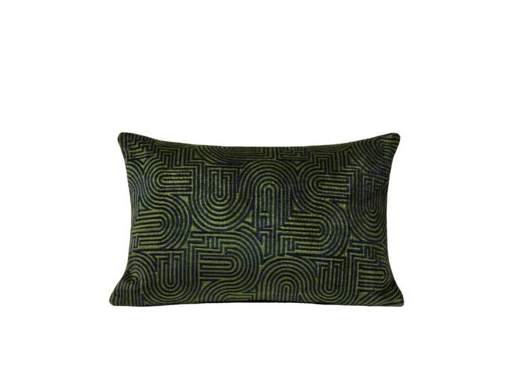 Housse de coussin en viscose vert 40x60 cm
