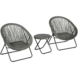 Outsunny - Garten-Bistroset - 76L x 77B x 78H cm - grau