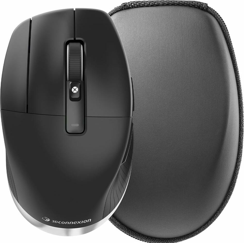 3Dconnexion CadMouse Pro Wireless ergonomische muis voor linkshandigen, 7 knoppen, Bluetooth en 2.4 GHz via USB-C