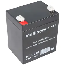 Multipower MP1223H Hochstrom Blei-Akku mit Faston 6,3mm Steckkontakt