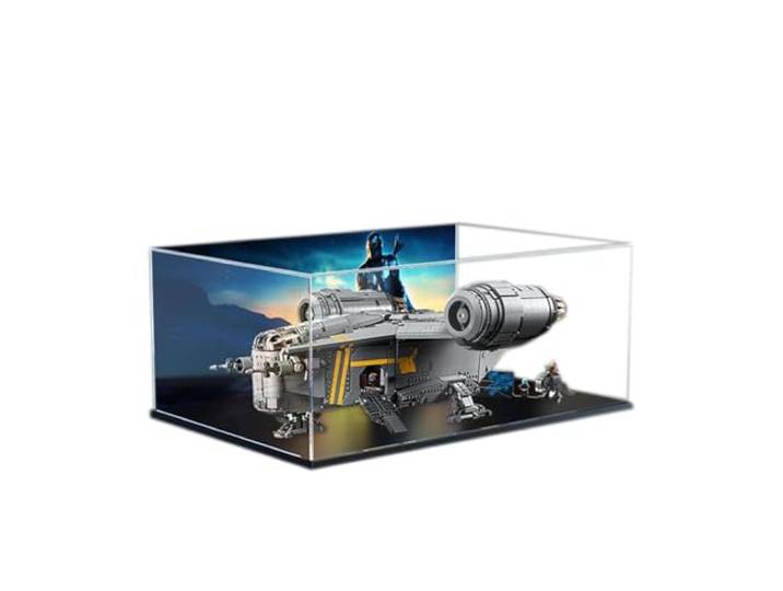 Vitrine für Lego The Razor Crest 75331, staubdicht, UV-geschützt, passgenaue Vitrine, Geschenke für Lego-Liebhaber (Thema B)