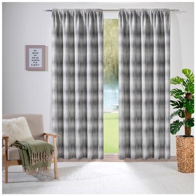 Vorhang WECKBRODT "Kilian", grau, B:140cm H:145cm, Polyester, Gardinen, Gardine, Store, Dekoschal, blickdicht