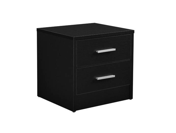 [en.casa] Nachttisch Jette, Schwarz, Holzwerkstoff, 38x37x34 cm, Schlafzimmer, Nachttische