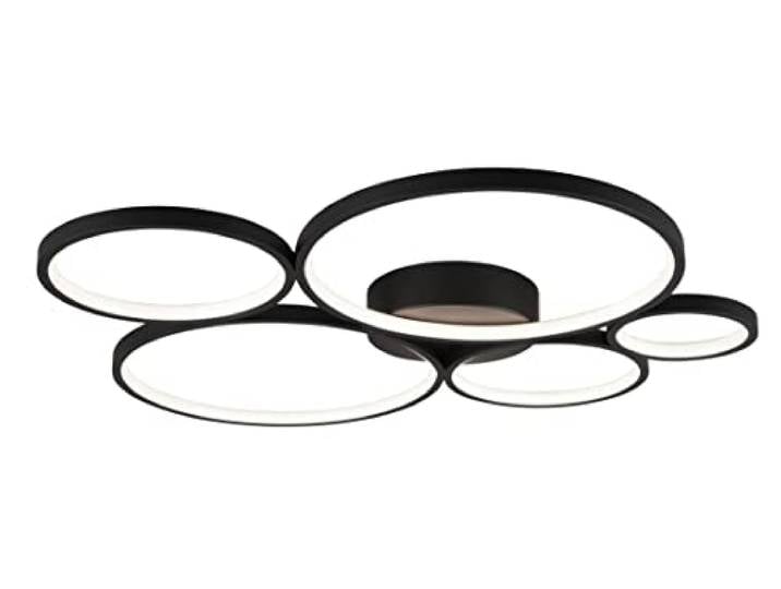 Trio\, Plafonnier\, Rondo incl. 1xLED\, Noir Mat