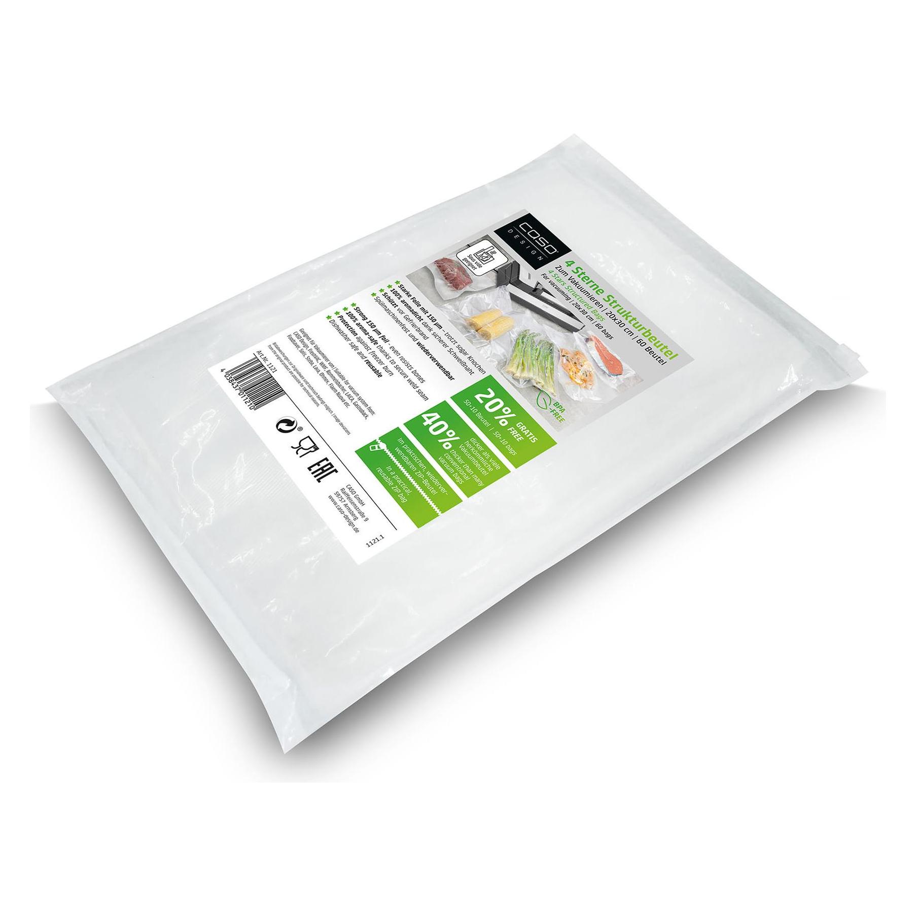 Caso Accessories and filters | 4 Stars Structured Bags 20x30 cm | 60 pcs (60x) (731.1121.00)