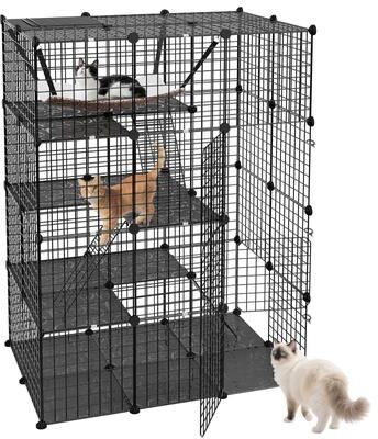 Multicon Wholesale Hub Large Wire Cat Cage Kennels, Tier Cat Cage Indoor, Enclosures DIY Playpen Crate, Cat Enclosure For Cats, Small Pets Large Wire Cat Cage Kennels, Tier Cat Cage Indoor, Enclosures DIY Playpen Crate, Cat Enclosure For Cats, Small Pets