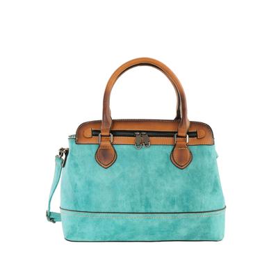 Henkeltasche HARPA "VALERA", Damen, Gr. B/H/T: 14cm x 26cm x 34cm, türkis, Kunstfaser, mehrfarbig, Taschen, mit zwei Hauptfächern und Handyfach