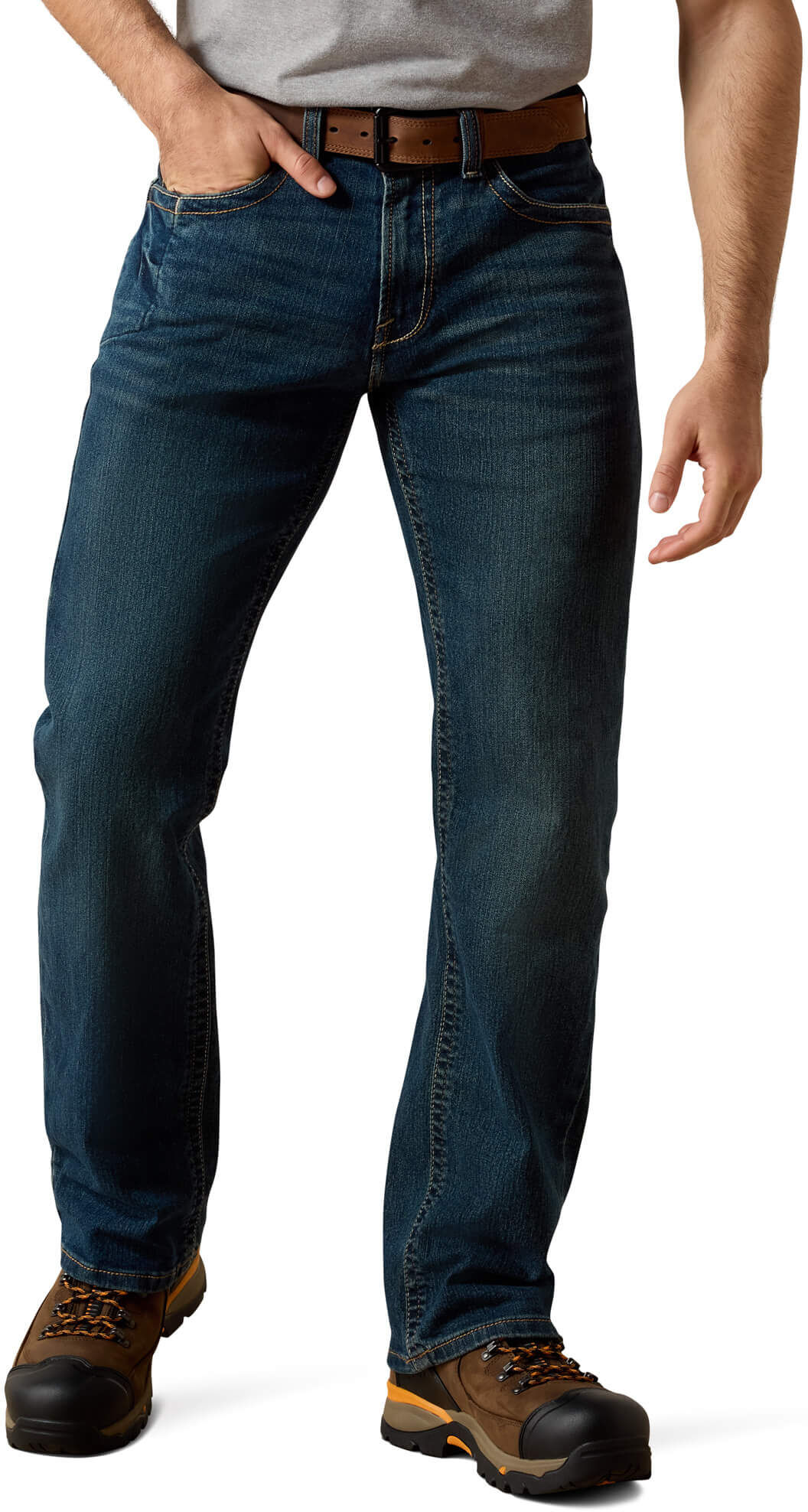 Men's Rebar M4 Relaxed DuraStretch Edge Boot Cut Jeans in Bodie, Size: 36 X by Ariat