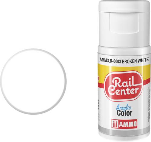 Rail Center AMMO.R-0003 Modellbau-Farbe Acryl, Weiß matt 20ml