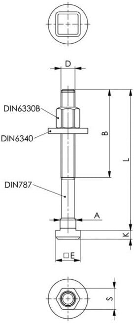Écrou à serrage rapide AMF No.6332S taille M6 sans collerette (88146)